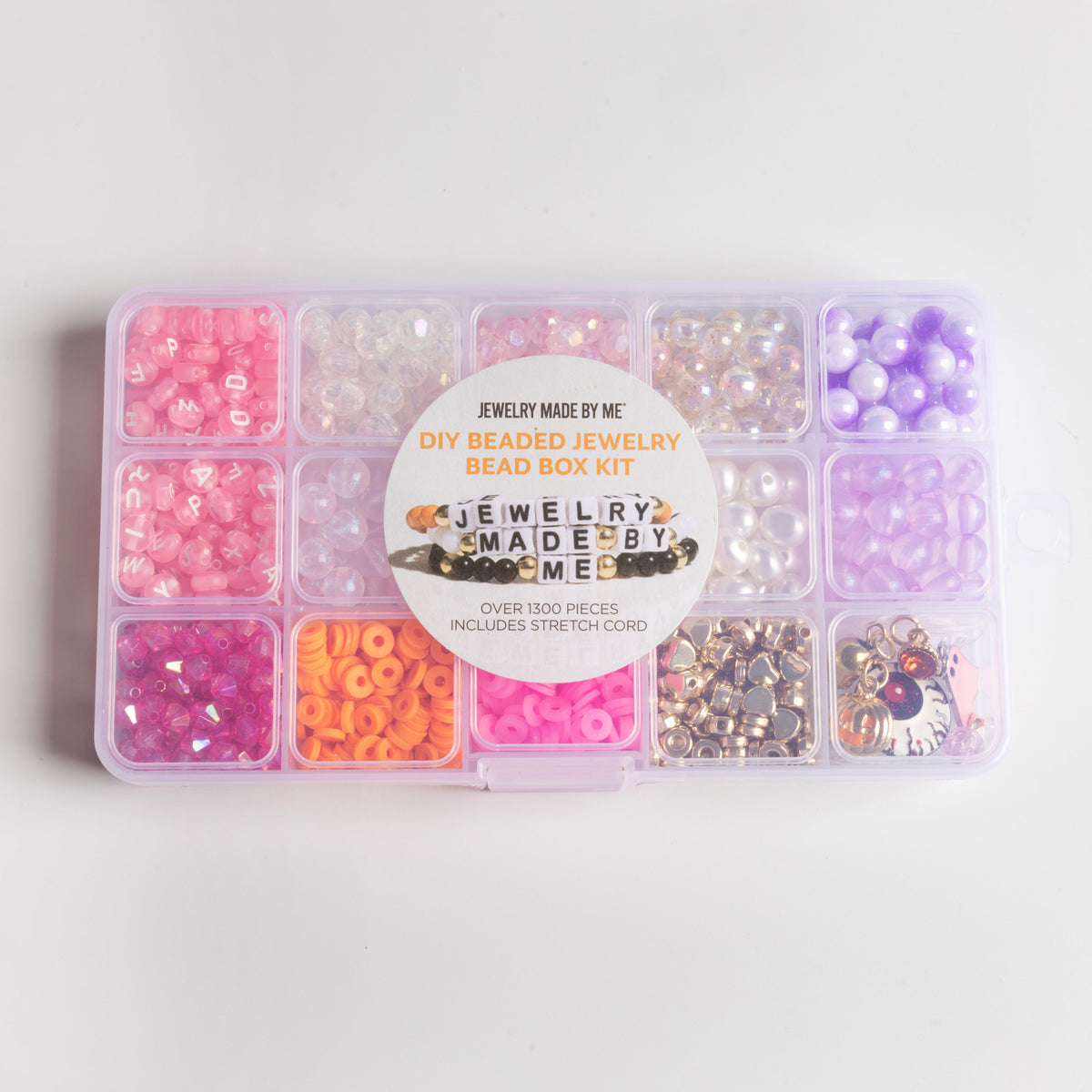 Cute Ghost Charm Pastel Halloween Pink Letter Beads And Pearls Diy Kit