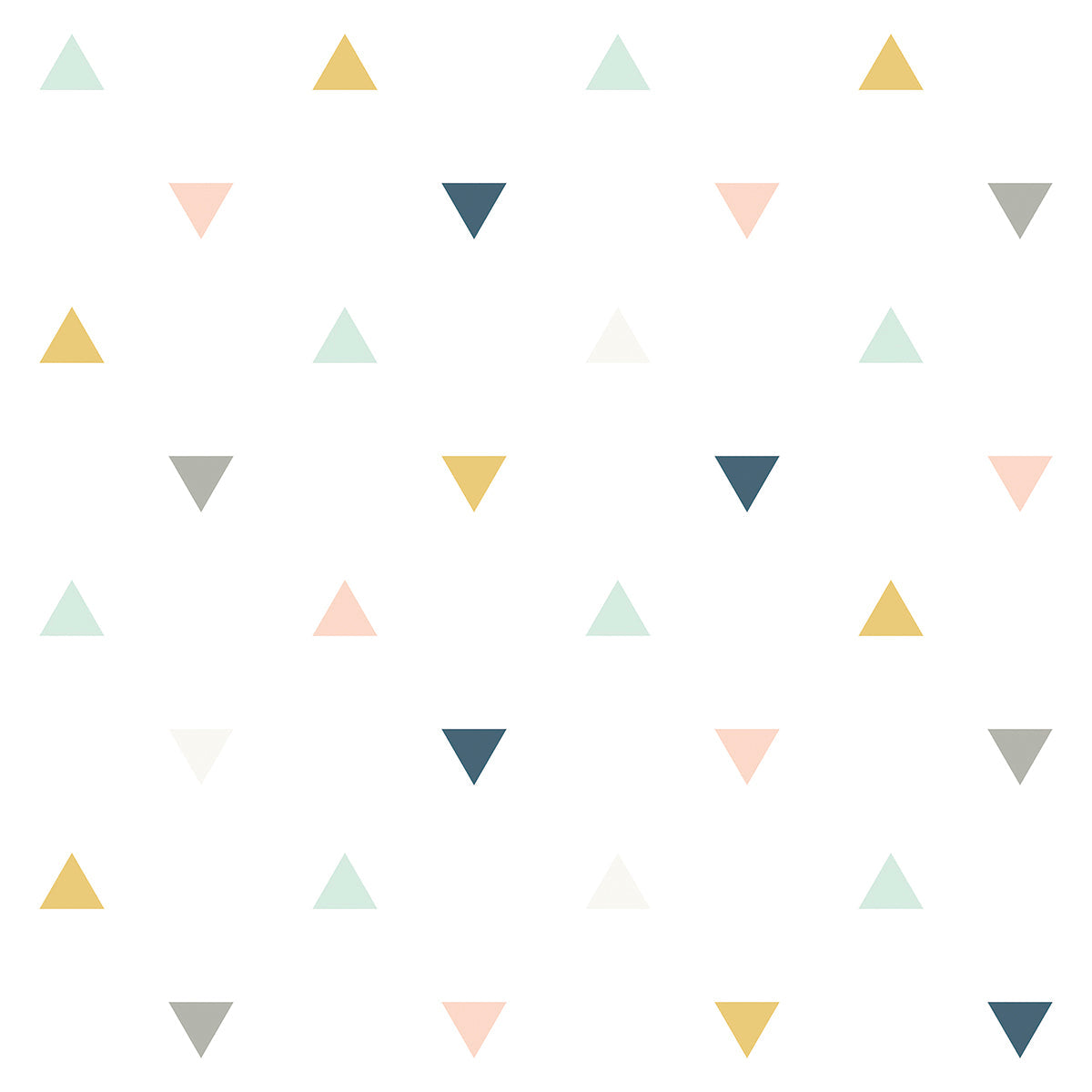 Enchanted - Sample Wallpaper, Triangles Pink, Mustard, Grey, Enchanted