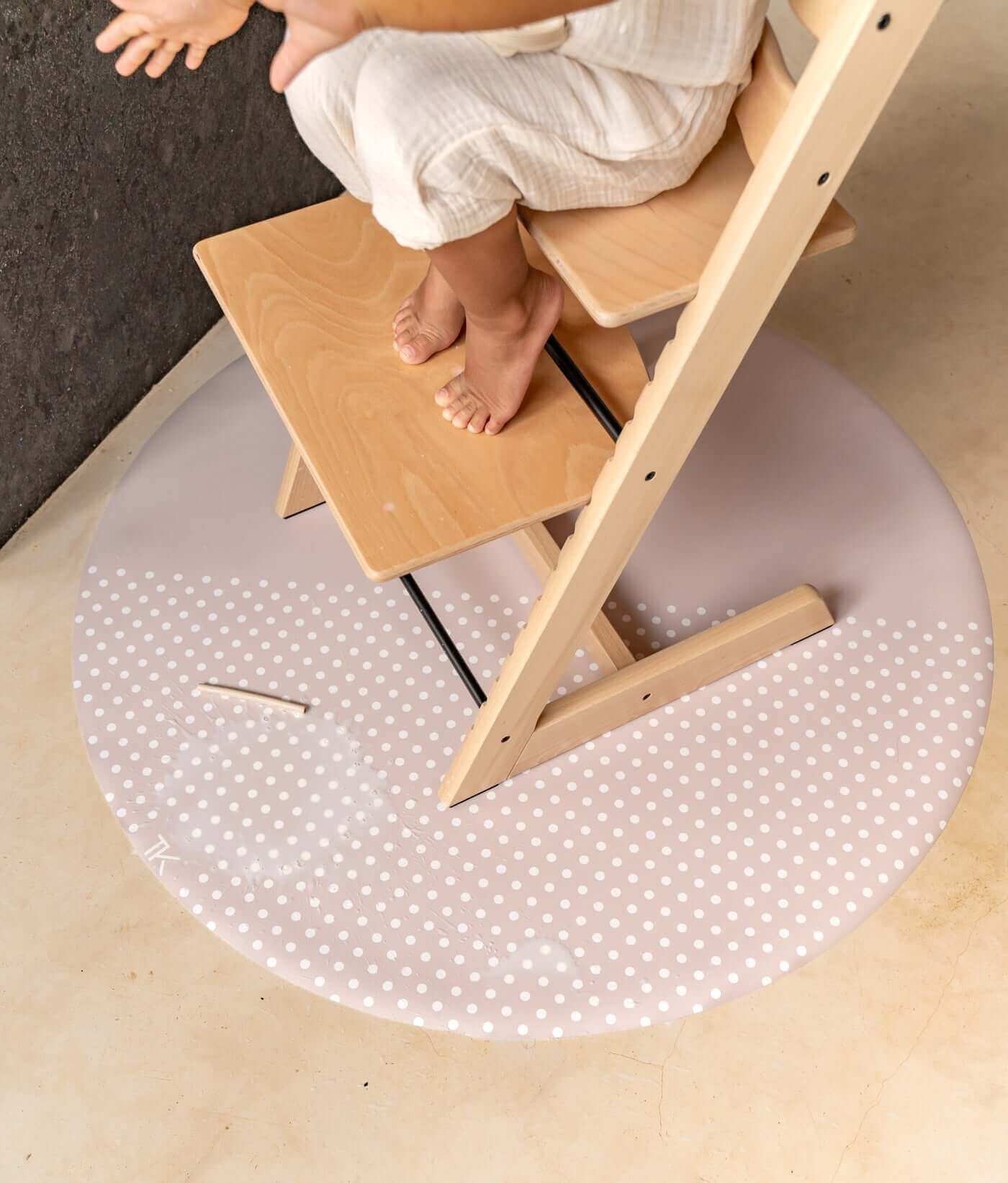 High Chair Splat Mats | Spotted - Clay