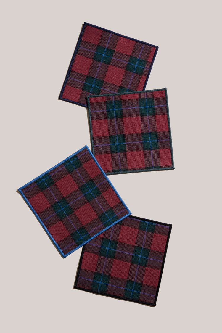 Jubilee Plaid Cocktail Napkins | Set Of 4