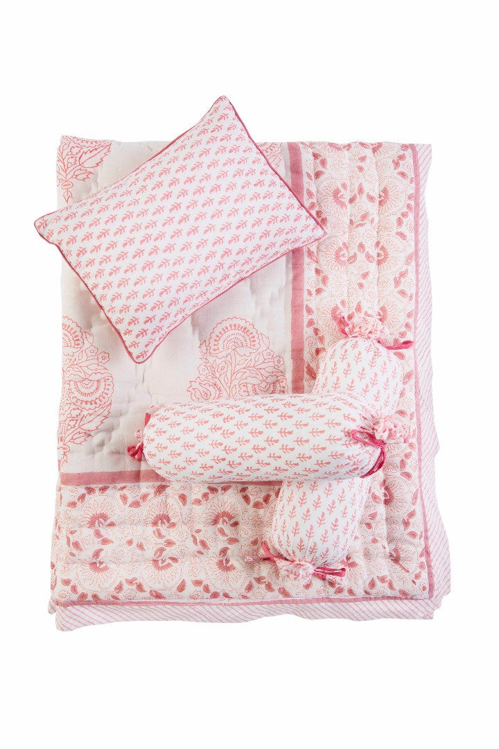 PINK CITY CRIB BEDDING SET (4-Piece)