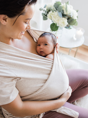Organic Cotton Skin To Skin Wrap Top | Oatmeal Heather