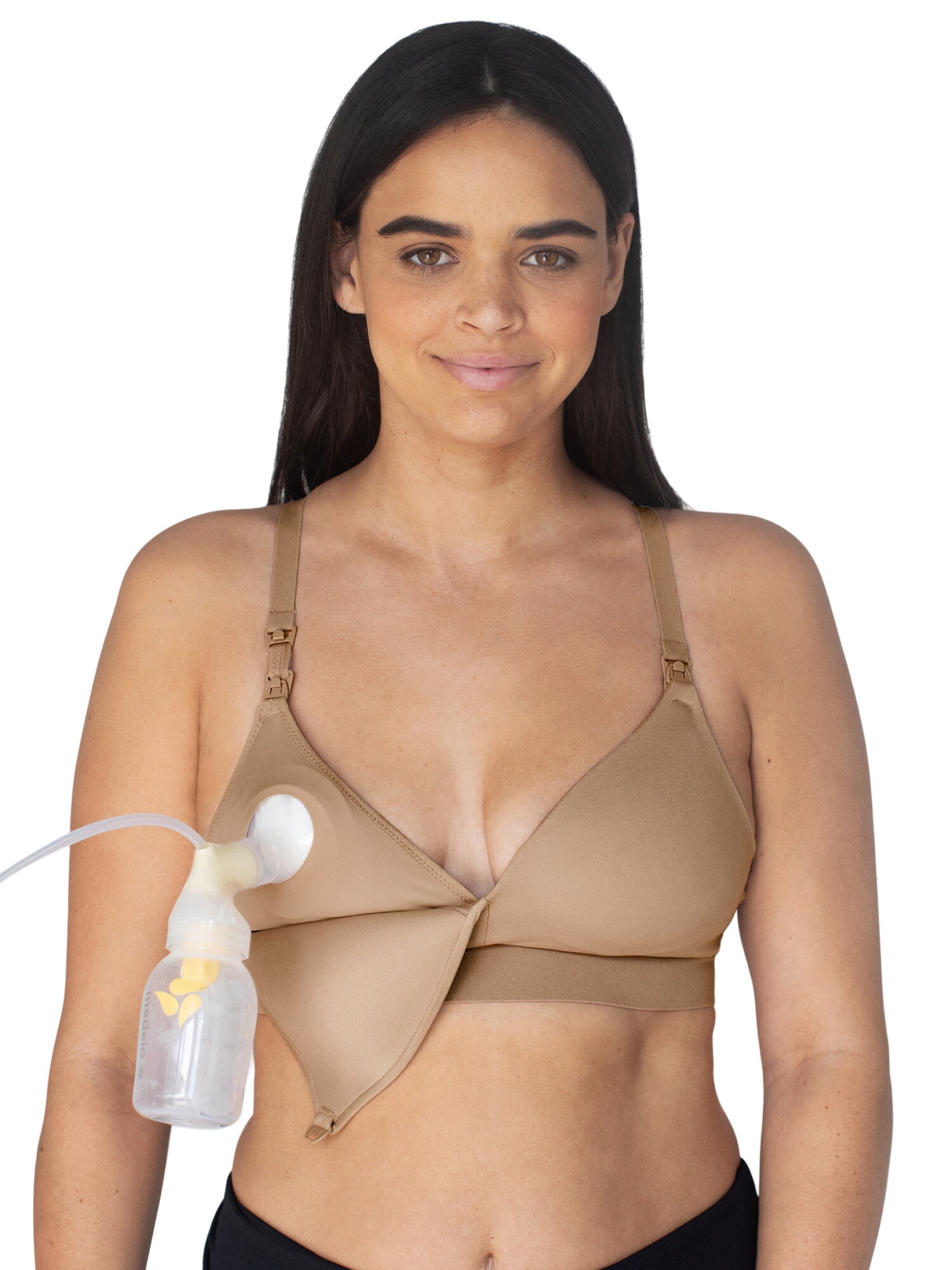 Minimalist Hands-free Pumping & Nursing Bra | Latte