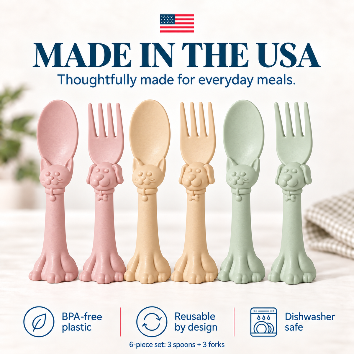 Spoon La La Toddler Utensils — 6-pack