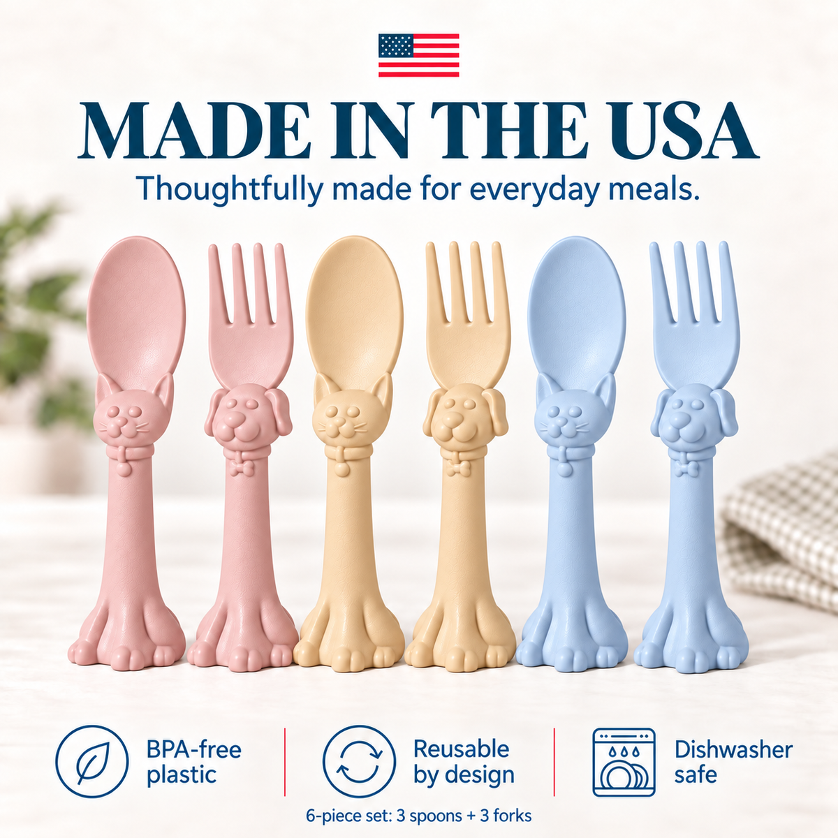 Spoon La La Toddler Utensils — 6-pack