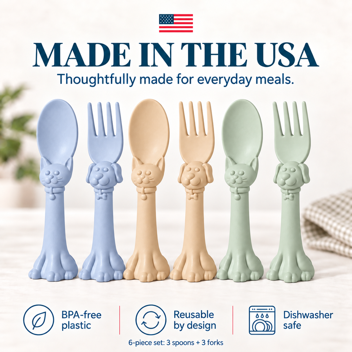 Spoon La La Toddler Utensils — 6-pack
