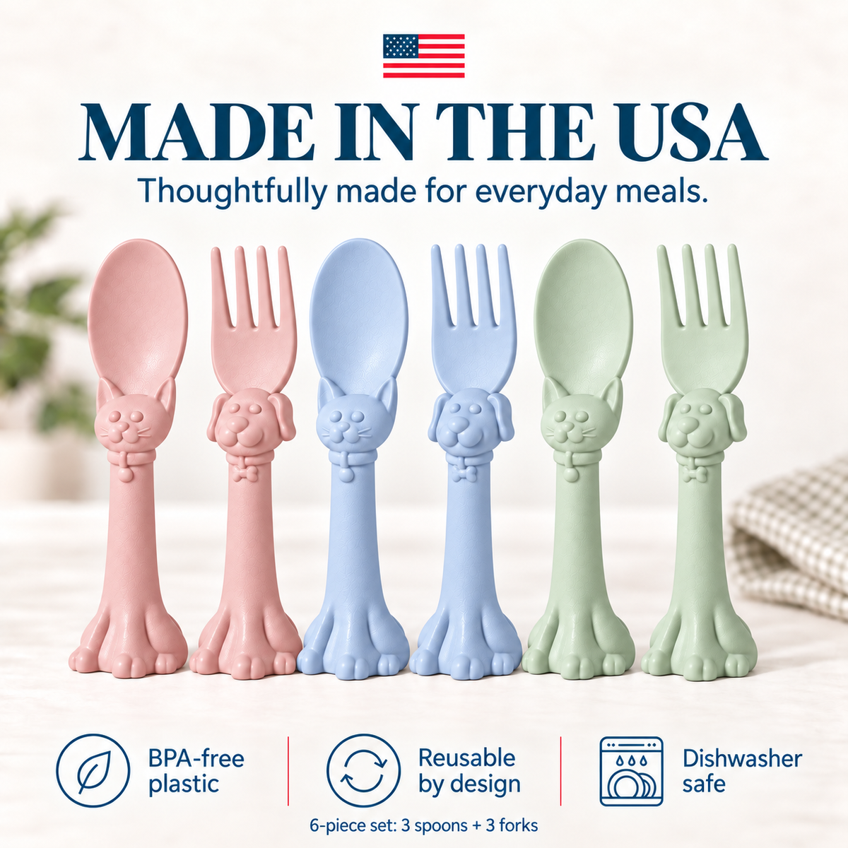 Spoon La La Toddler Utensils — 6-pack