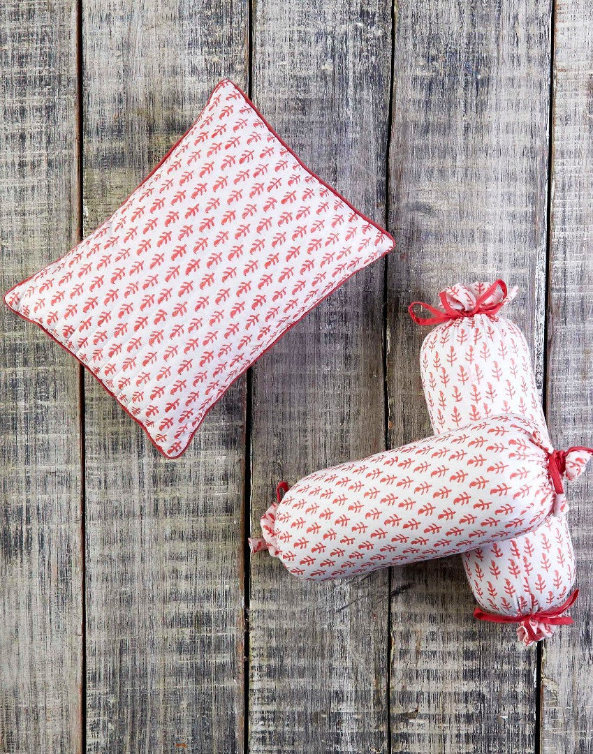 PINK CITY PILLOW & BOLSTER SET