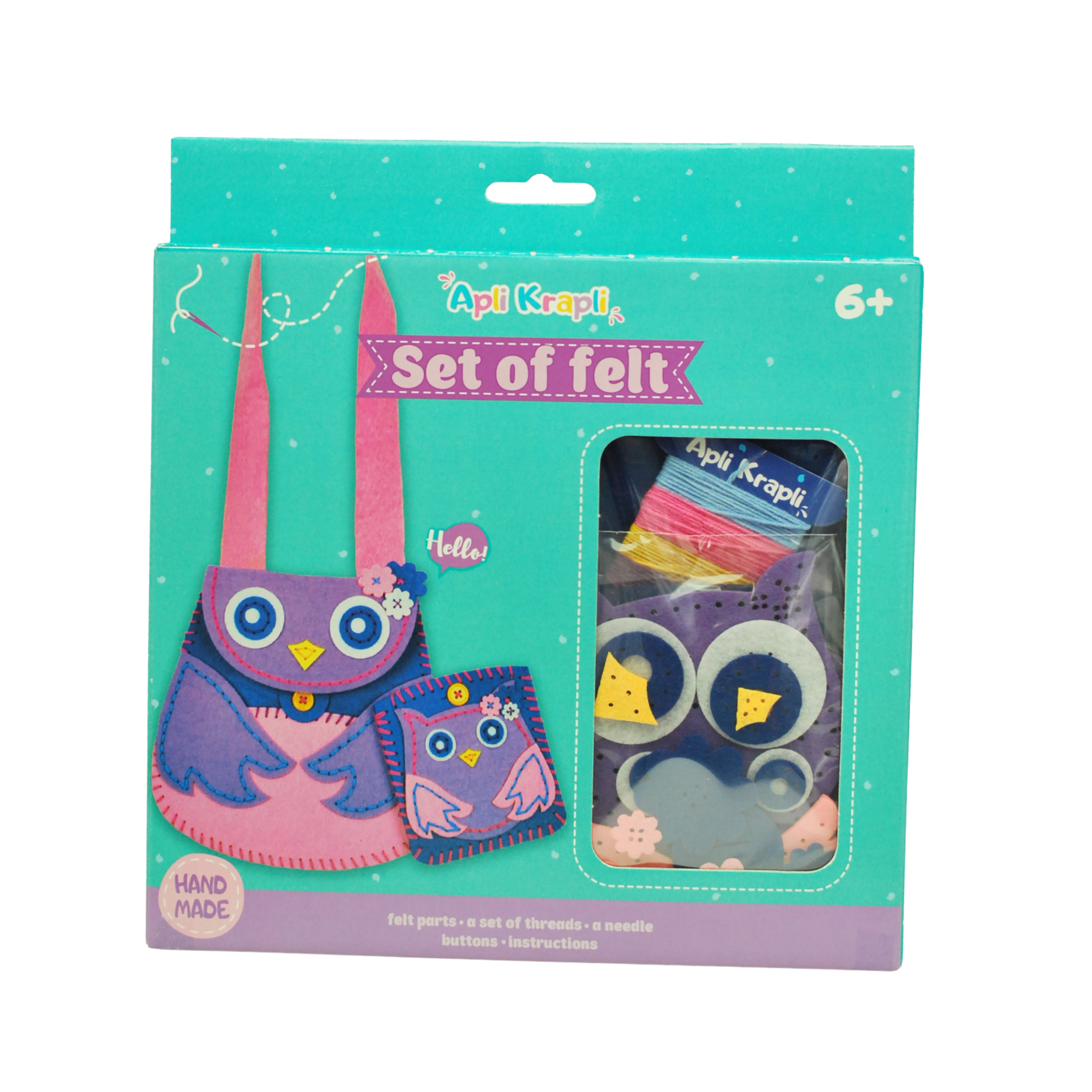 Apli Krapli - Apli Krapli Sewing Patterns Bag & Keychain Owl Printable Templates Materials Not Included Ages 10+