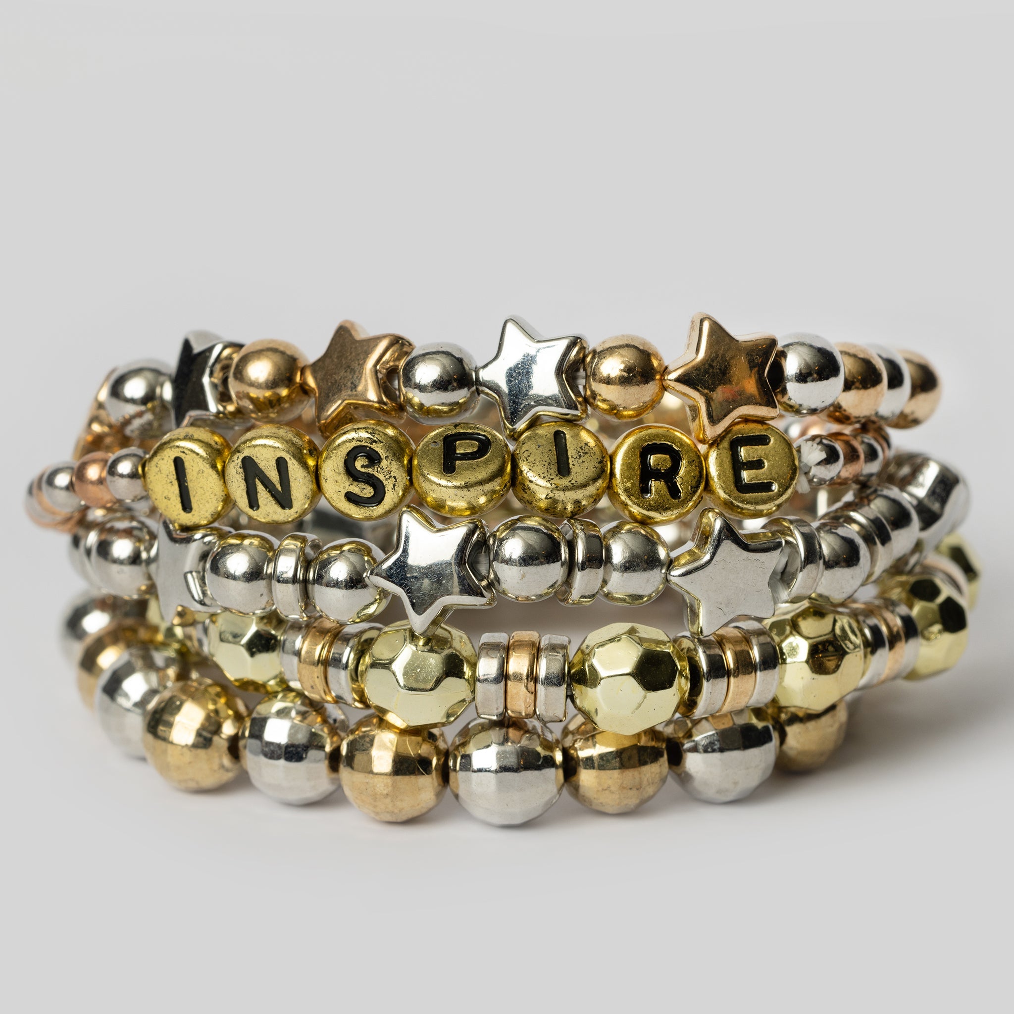 Metallic Mix Gold Letters Diy Bead Box