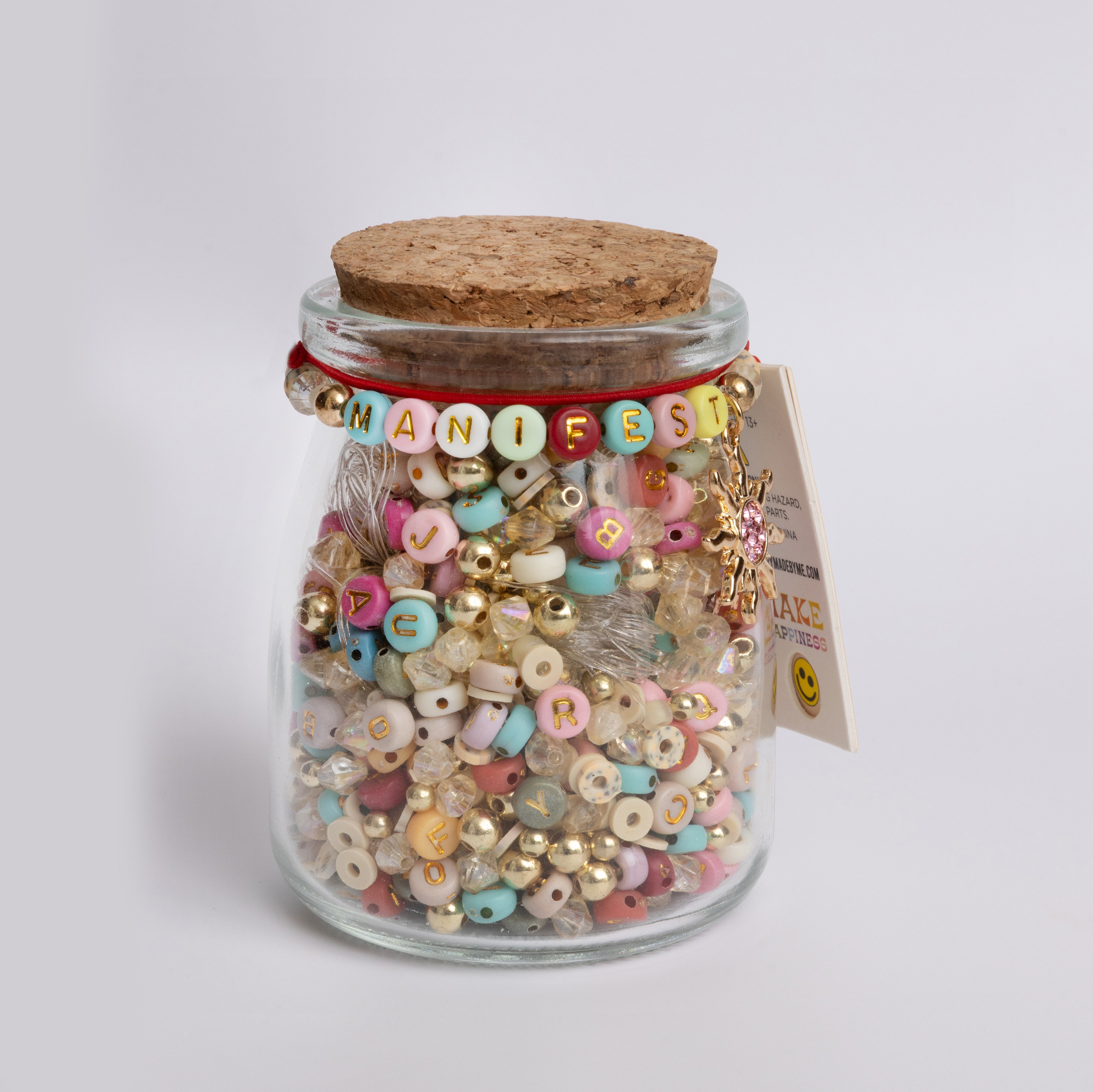Metalic Manifestations Retro Colored Letter Bead Diy Jar