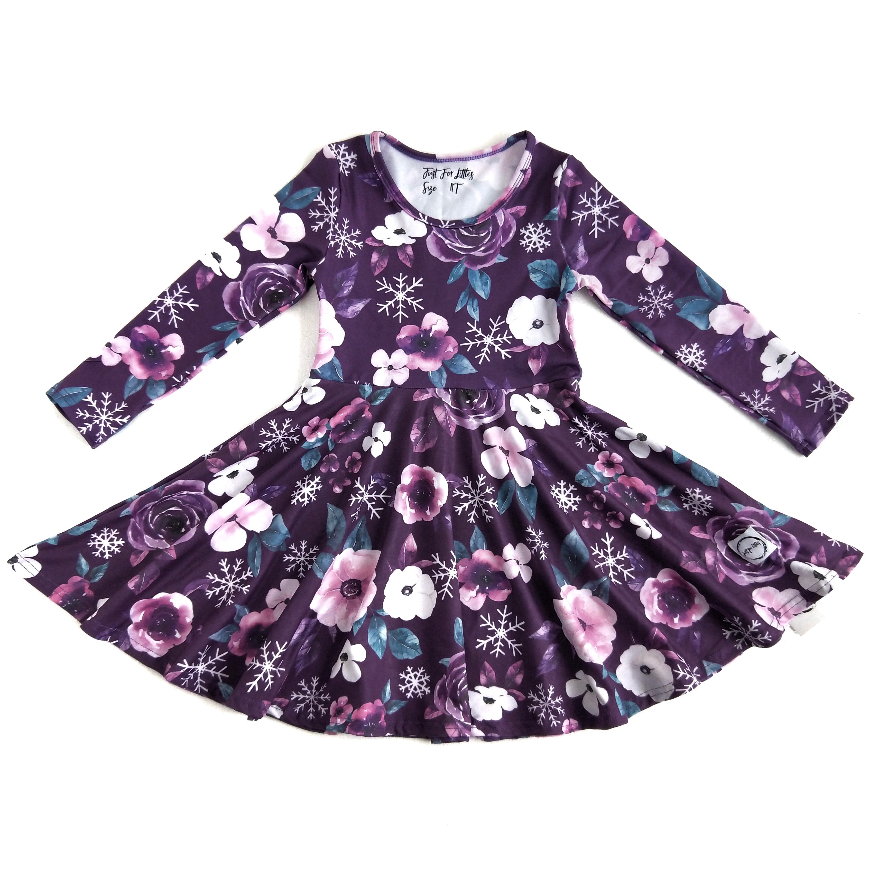 Purple Floral Snowflake