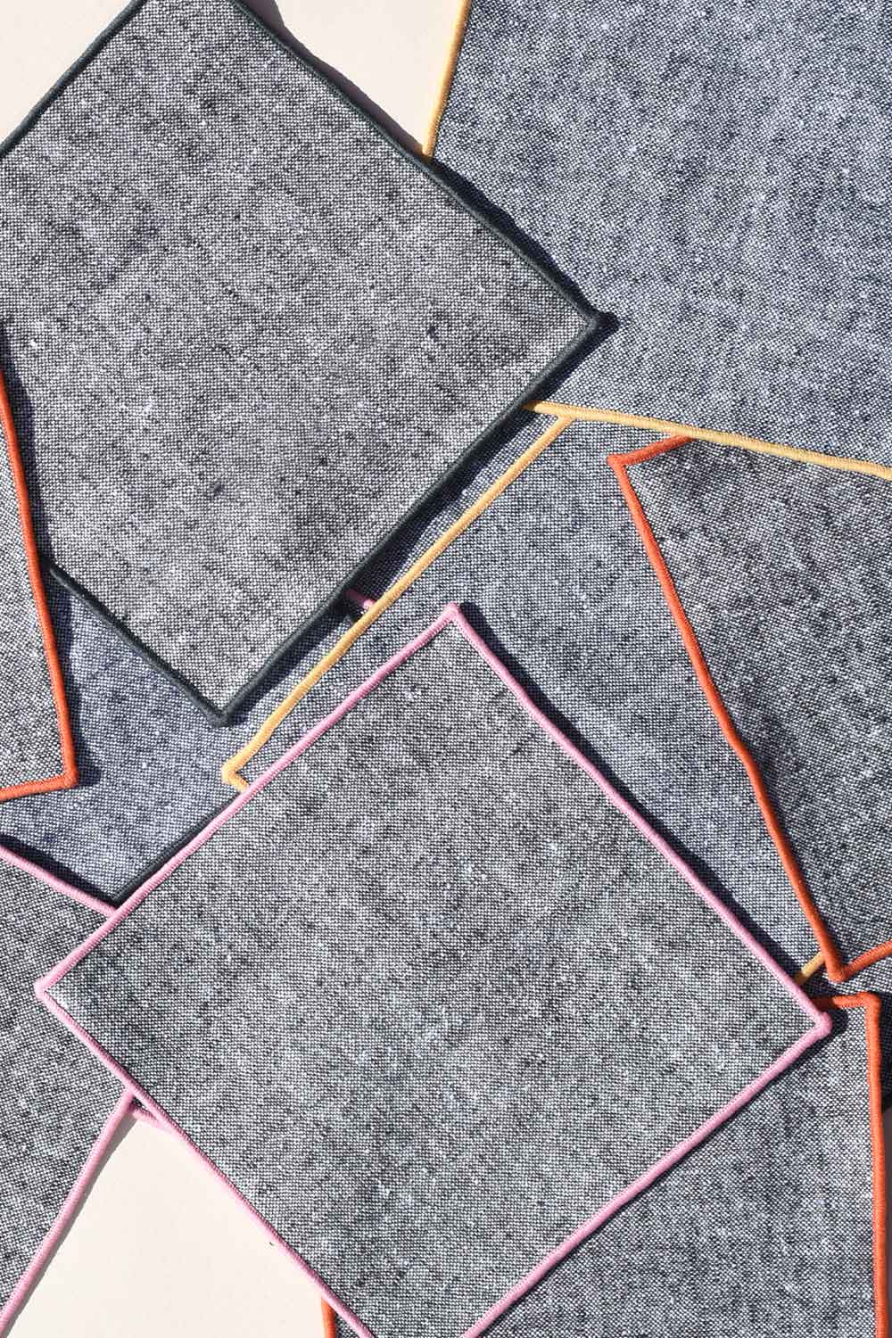 Rainbow Chambray Cocktail Napkins | Set Of 4