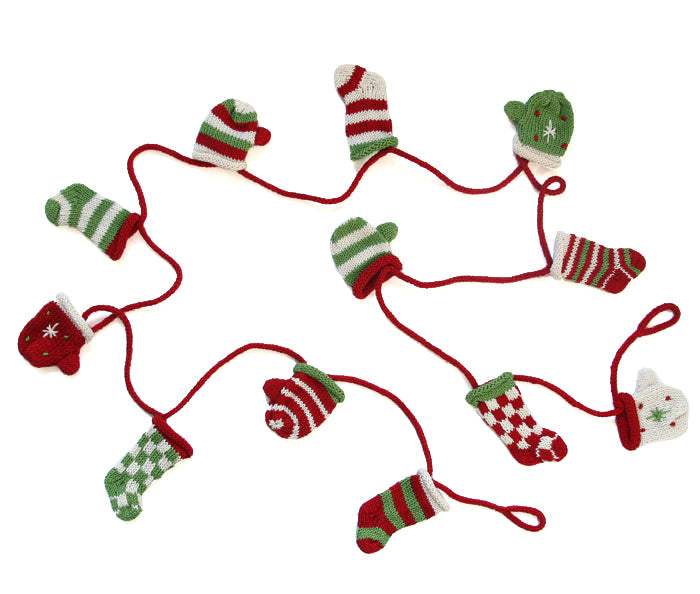 Stocking And Mitten Garland