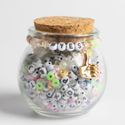 #yes Gold Thumbs Up Charm Letter Bead Bracelet Diy Jar