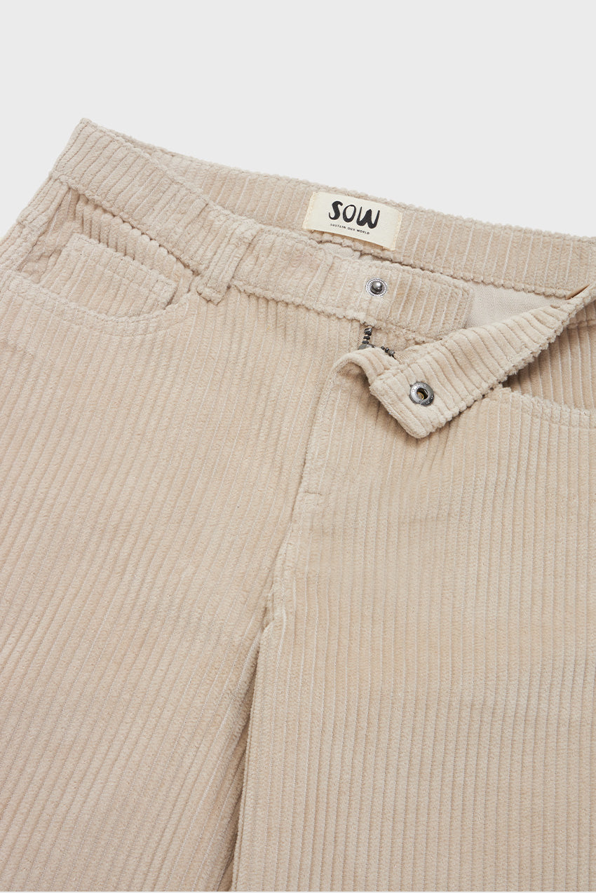 Organic Cotton Corduroy Wide Leg Pant