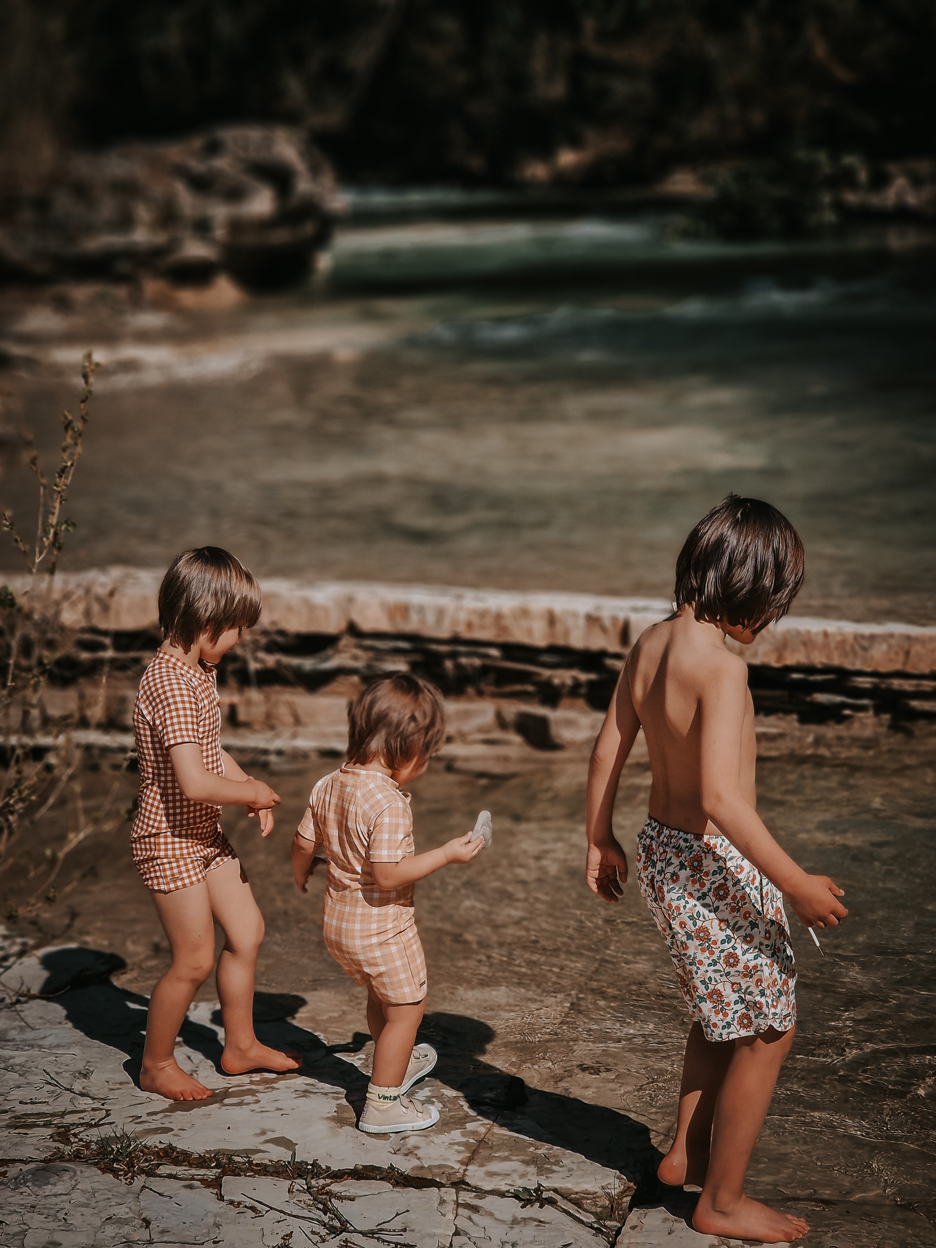 Short Sleeve Rashguard Swimsuit | Upf + Recycled - Buckwheat Plaid