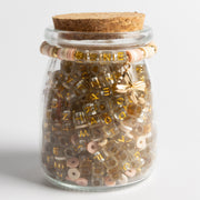 Bene Gold Bowtie Pasta Charm With Blush Heishi Beads Diy Jar