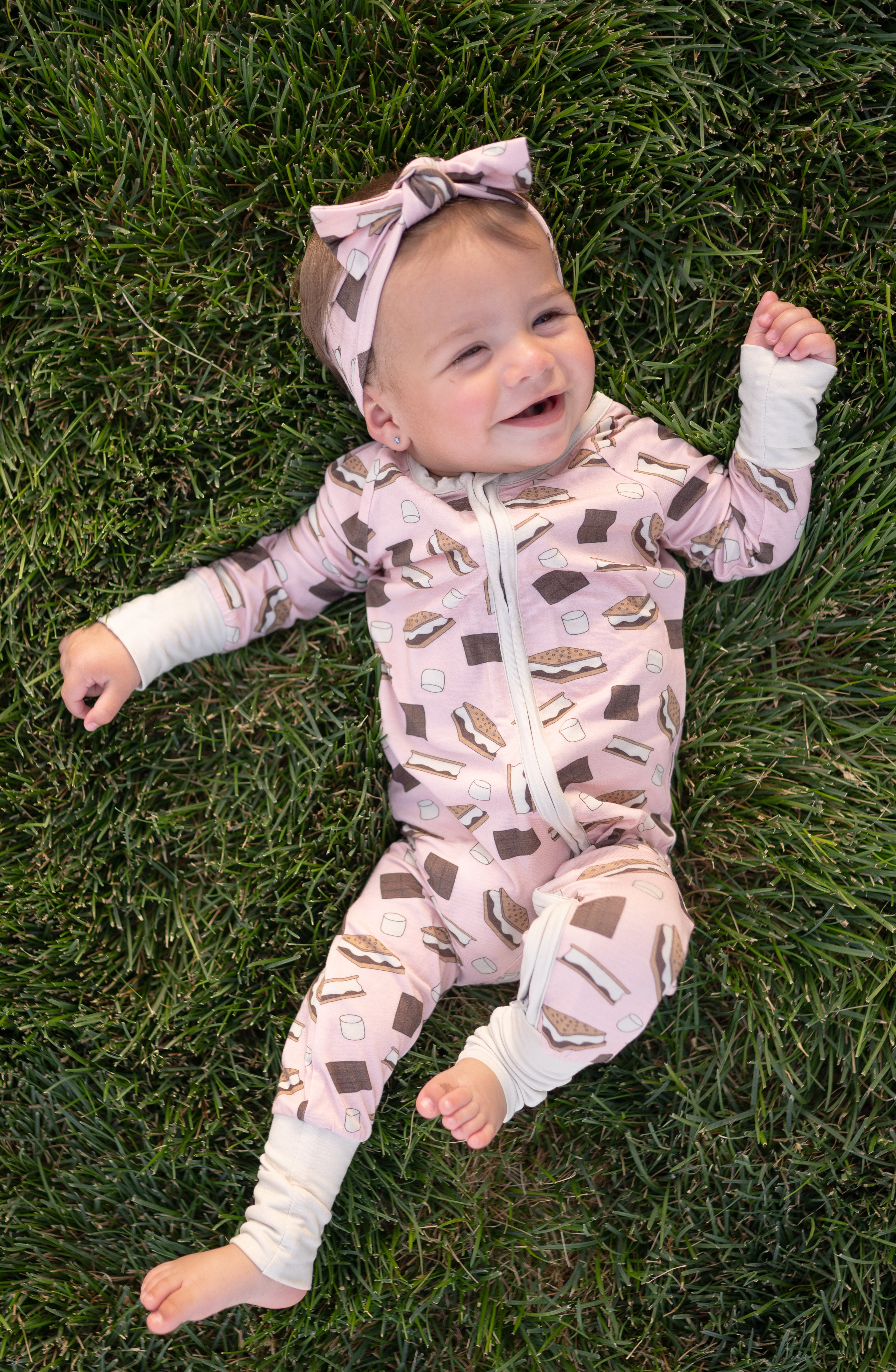 S'more To Love (convertible Zip Footies) - Pink