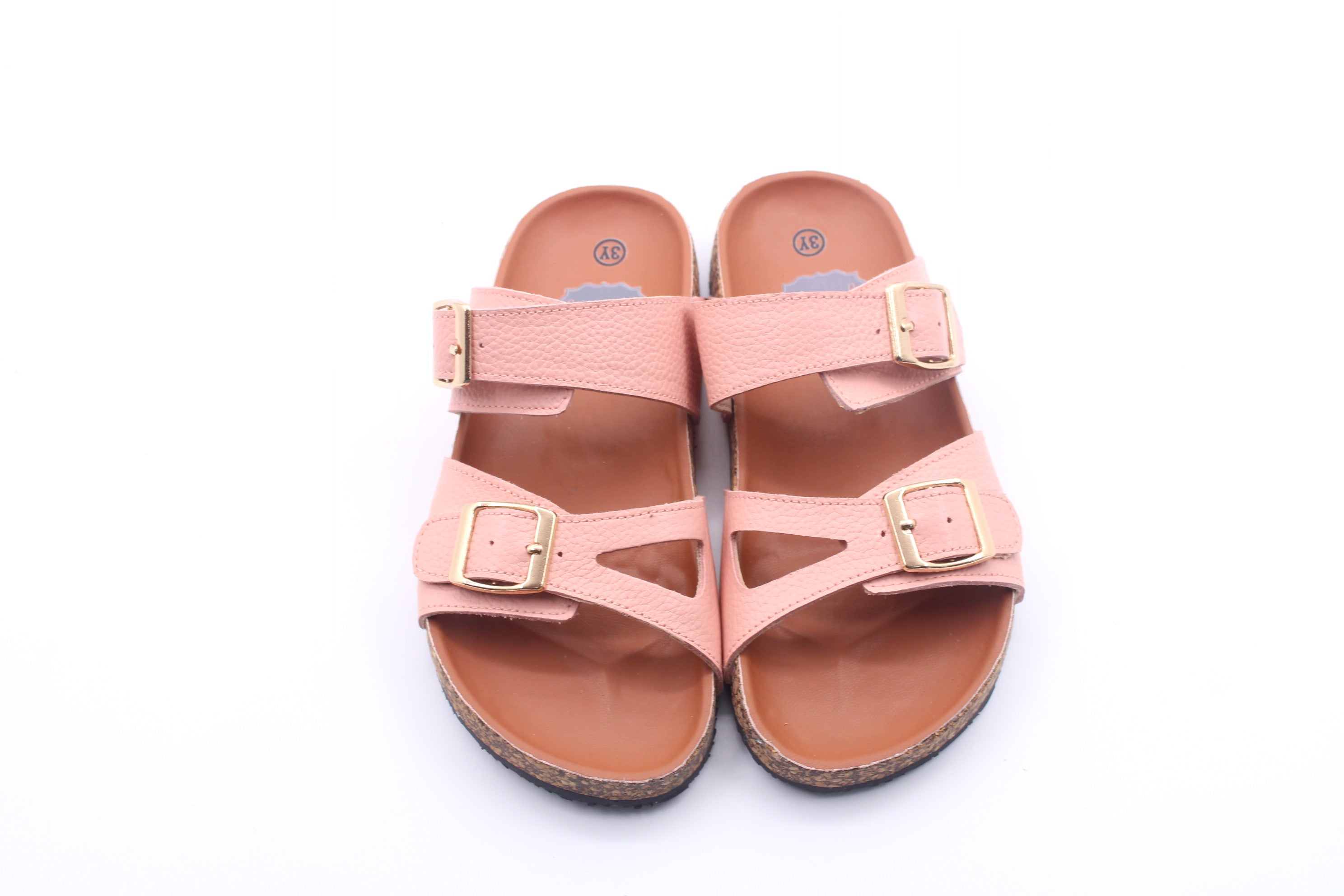 Hamptons Footbed Sandals - Pink Coral