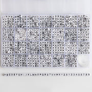 Classic Cube Letter Bead Black And White Alphabet Bead Large Box Diy Kit