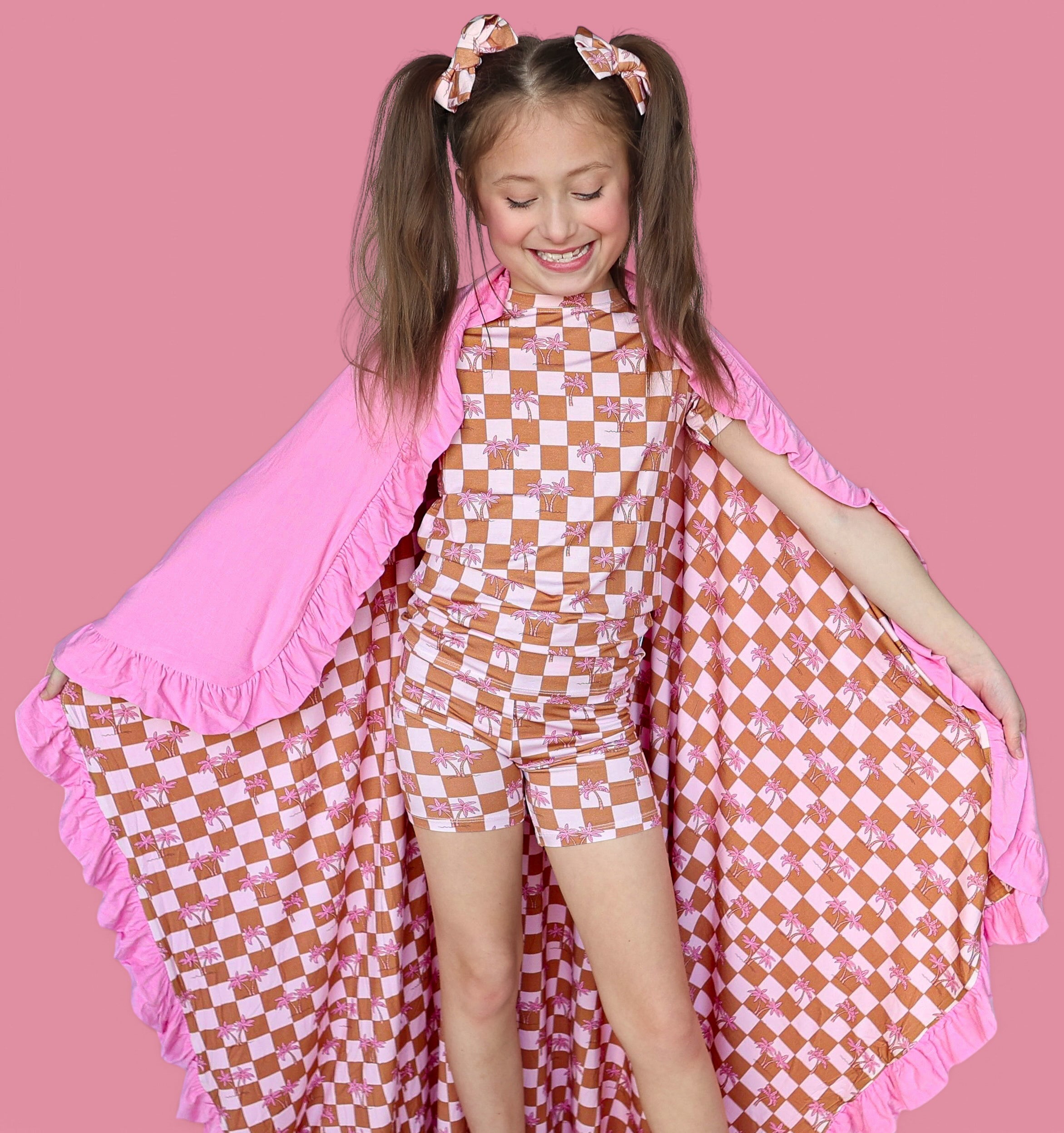 Exclusive Sunset Beach Checkers Dream Short Set