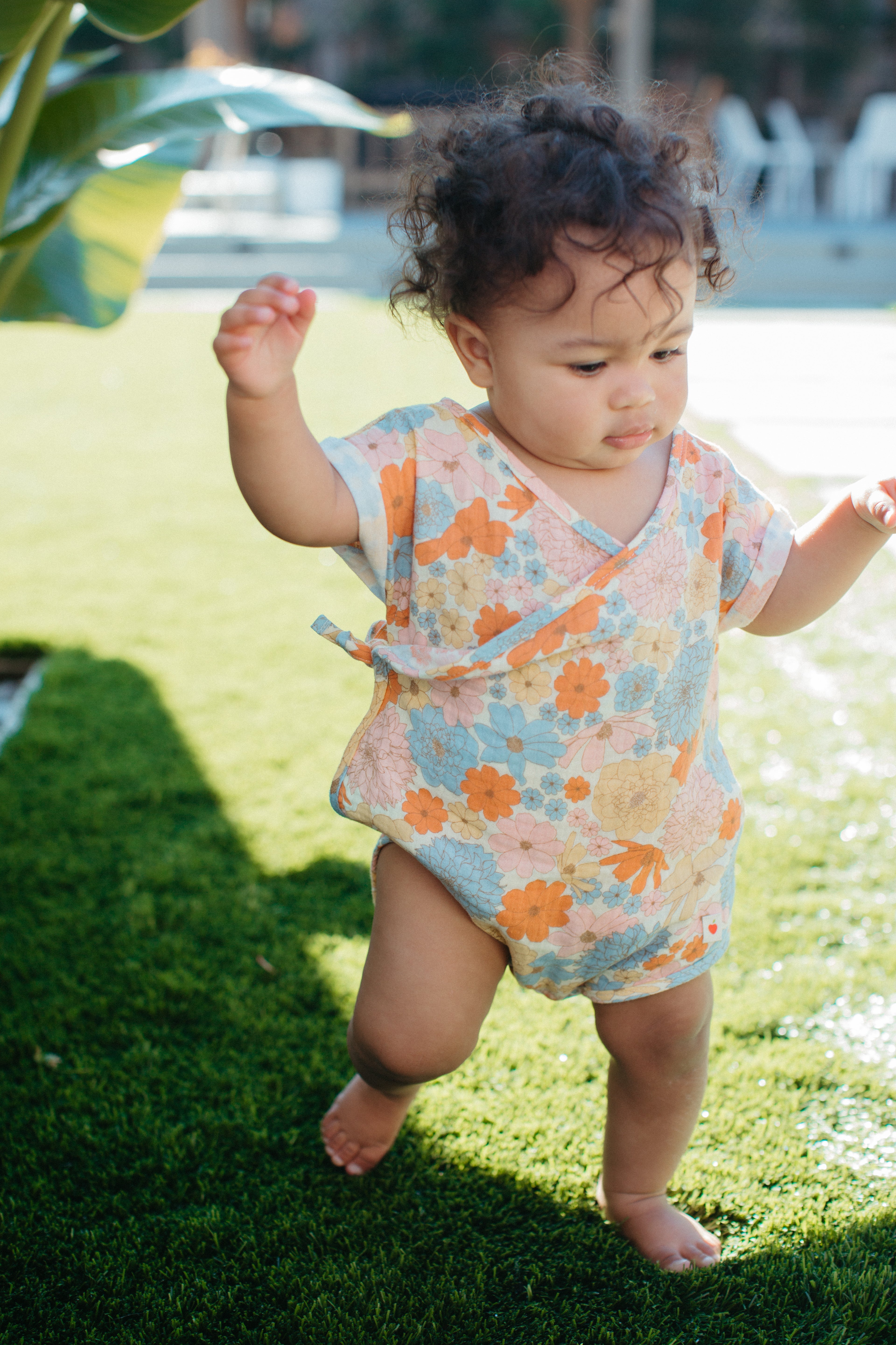 Muslin Wrap-front Bubble - Wildflower Picnic