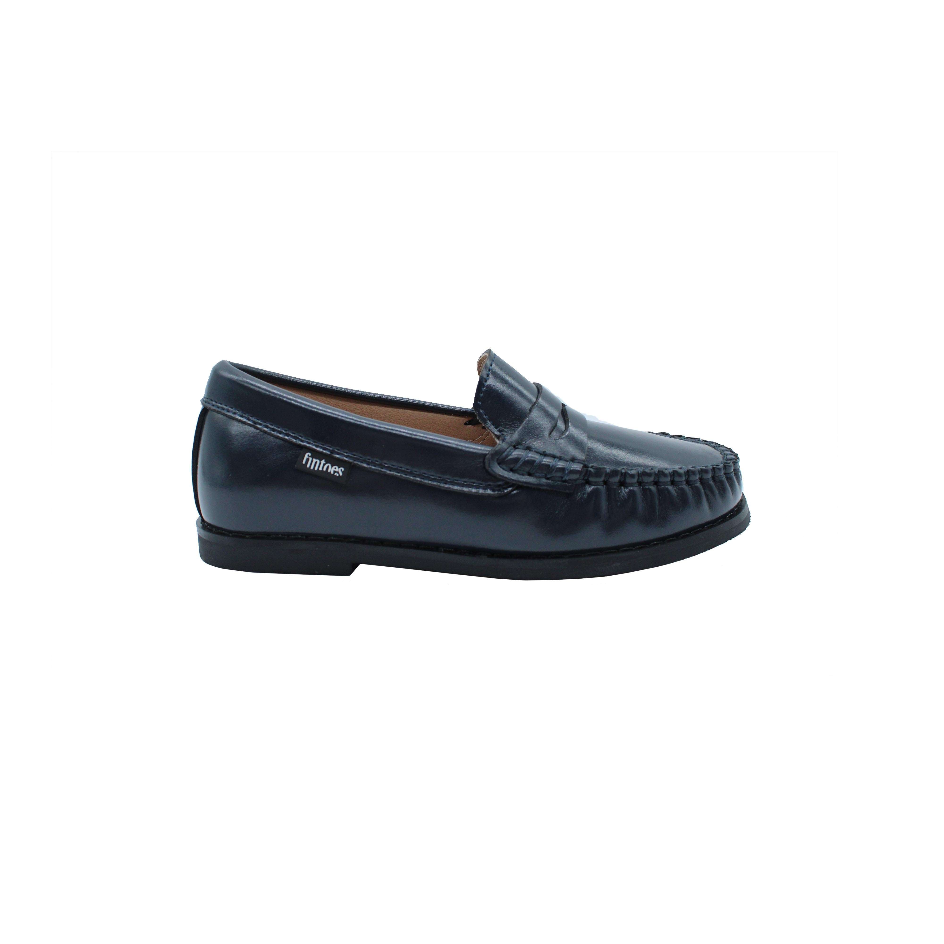 Navy Waxed Leather