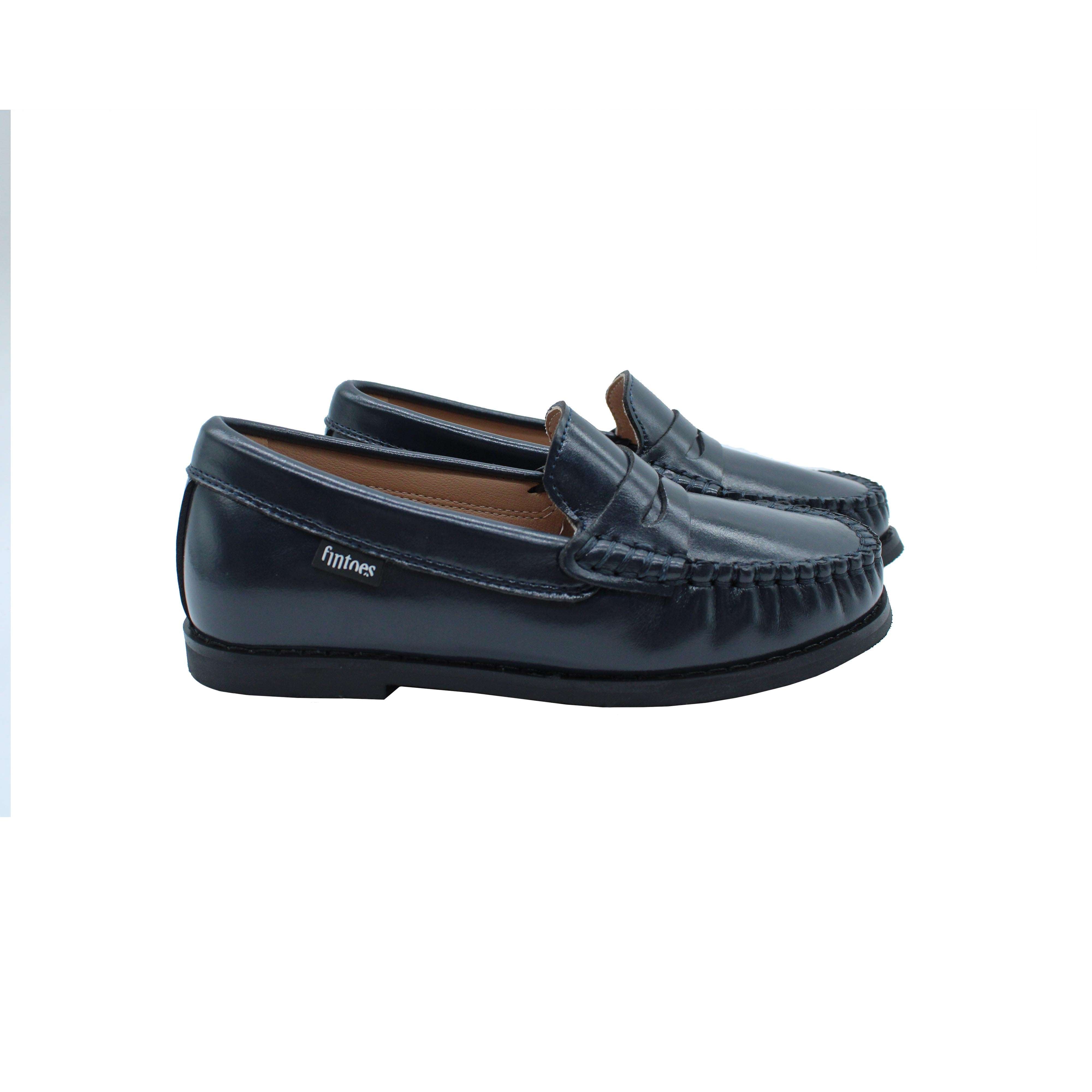 Navy Waxed Leather