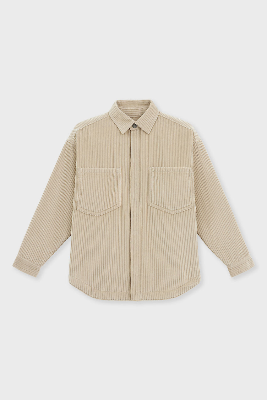 Organic Cotton Oversized Corduroy Shirt Jacket