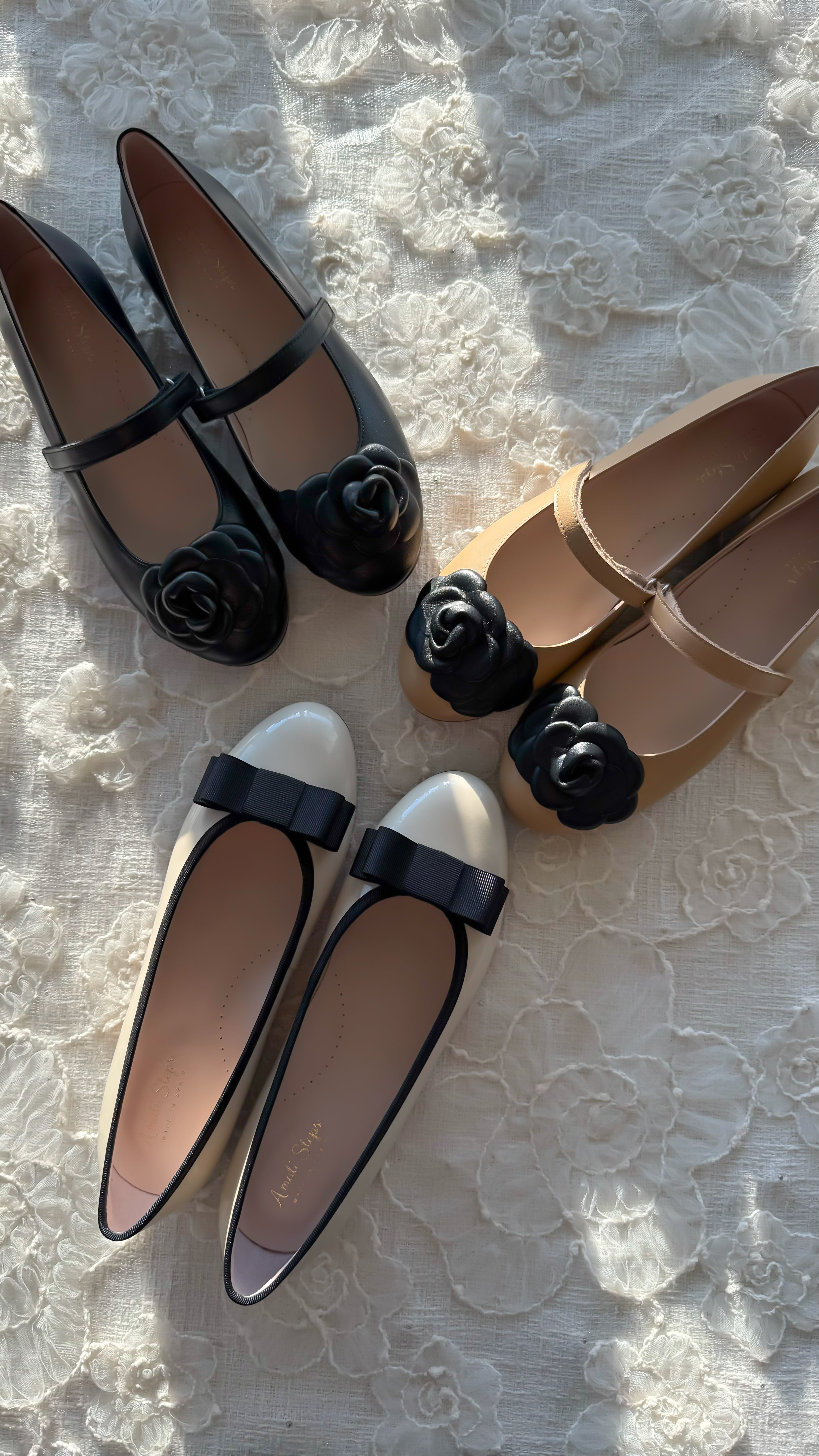 Camille- Women's Tan/black Leather Mary Jane Shoes