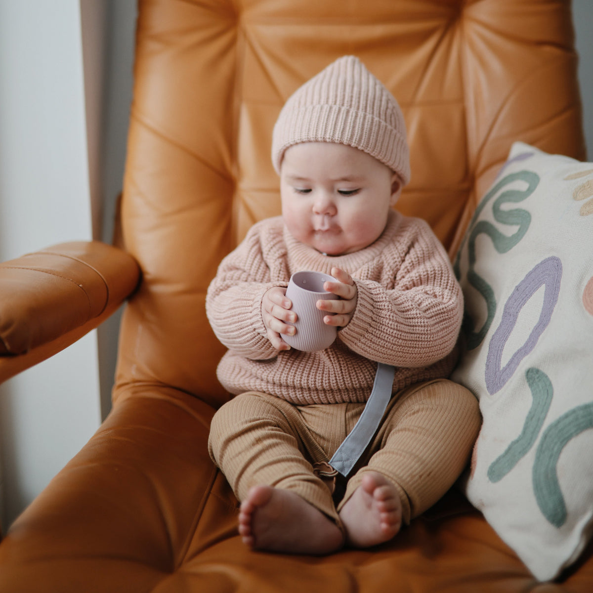 Linen Pacifier Clip 2-pack