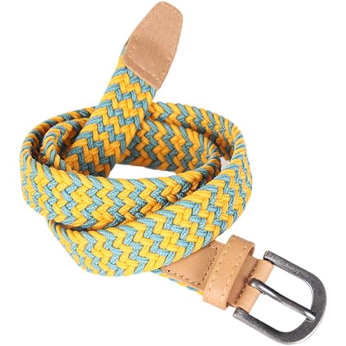 Boys Stretchy Cord Braided Leather Belt - Children's Age (4-7 Y) (8-14y)