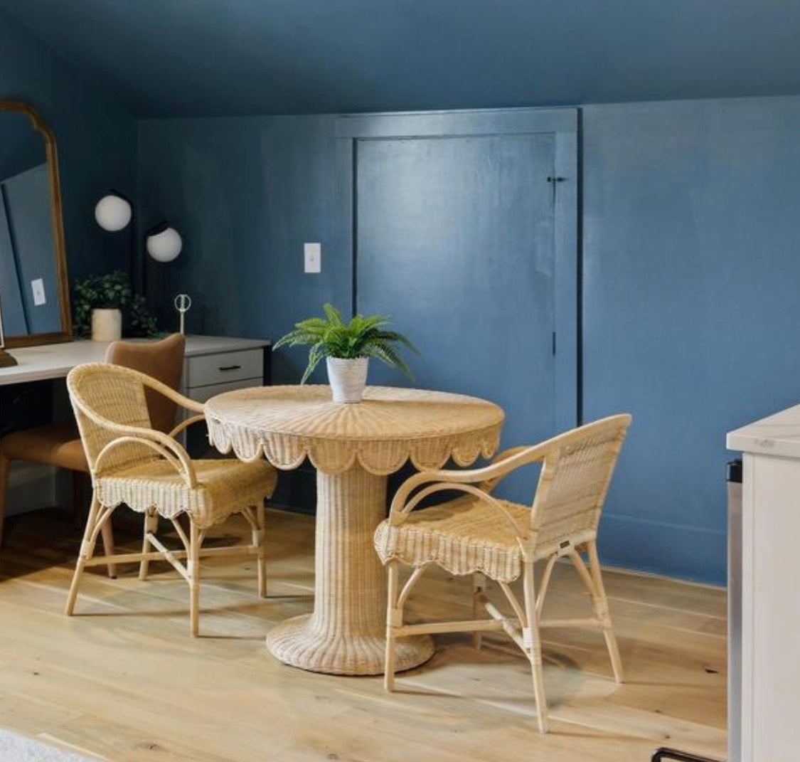 Rattan Scalloped Armchair