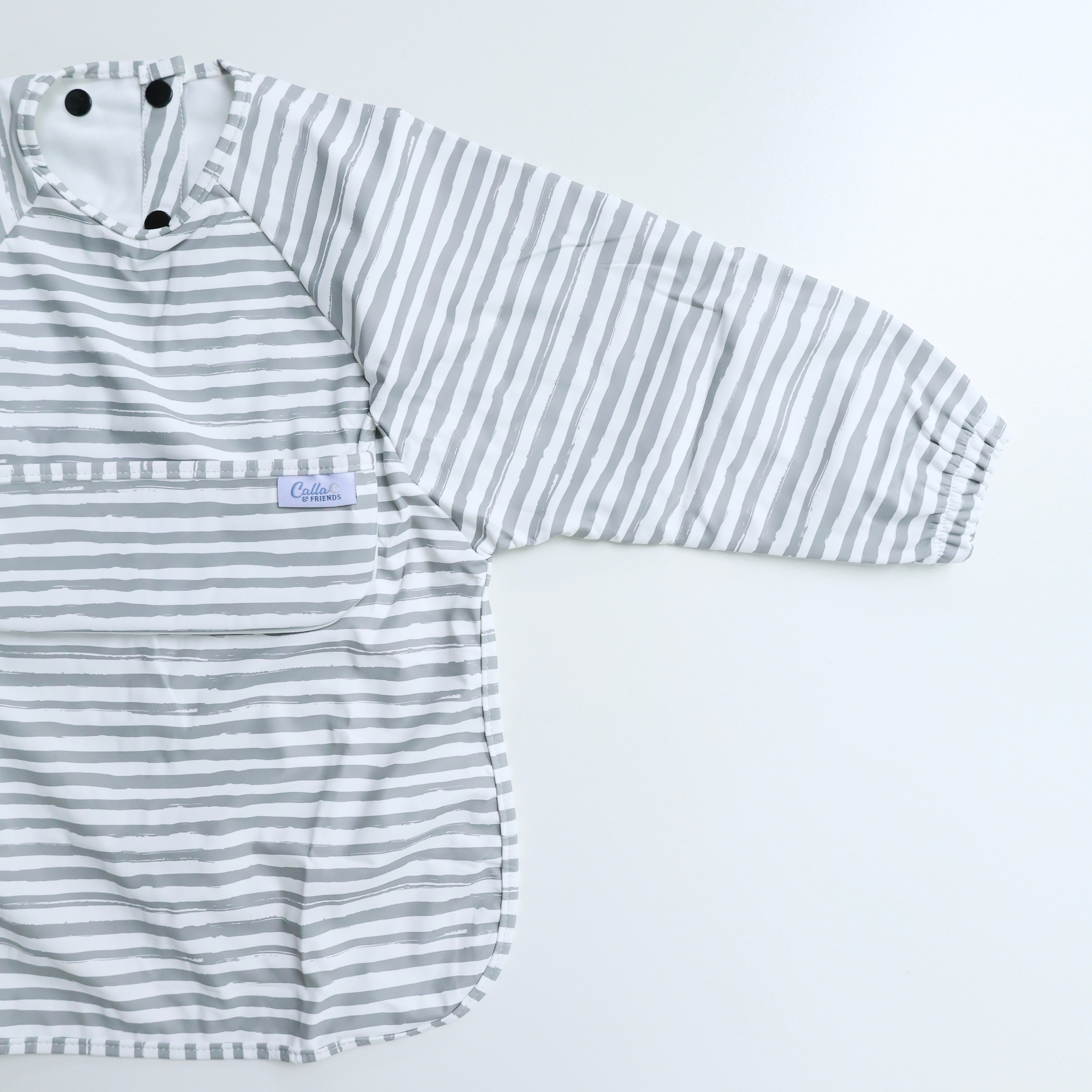 The Grayson Long Sleeve Bib - Brush Stripes