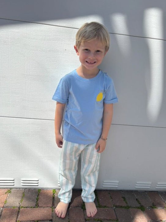 Recycled Cotton Blue Lemon Kid T-shirt