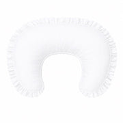 White Ruffle Nursing Pillow Cover