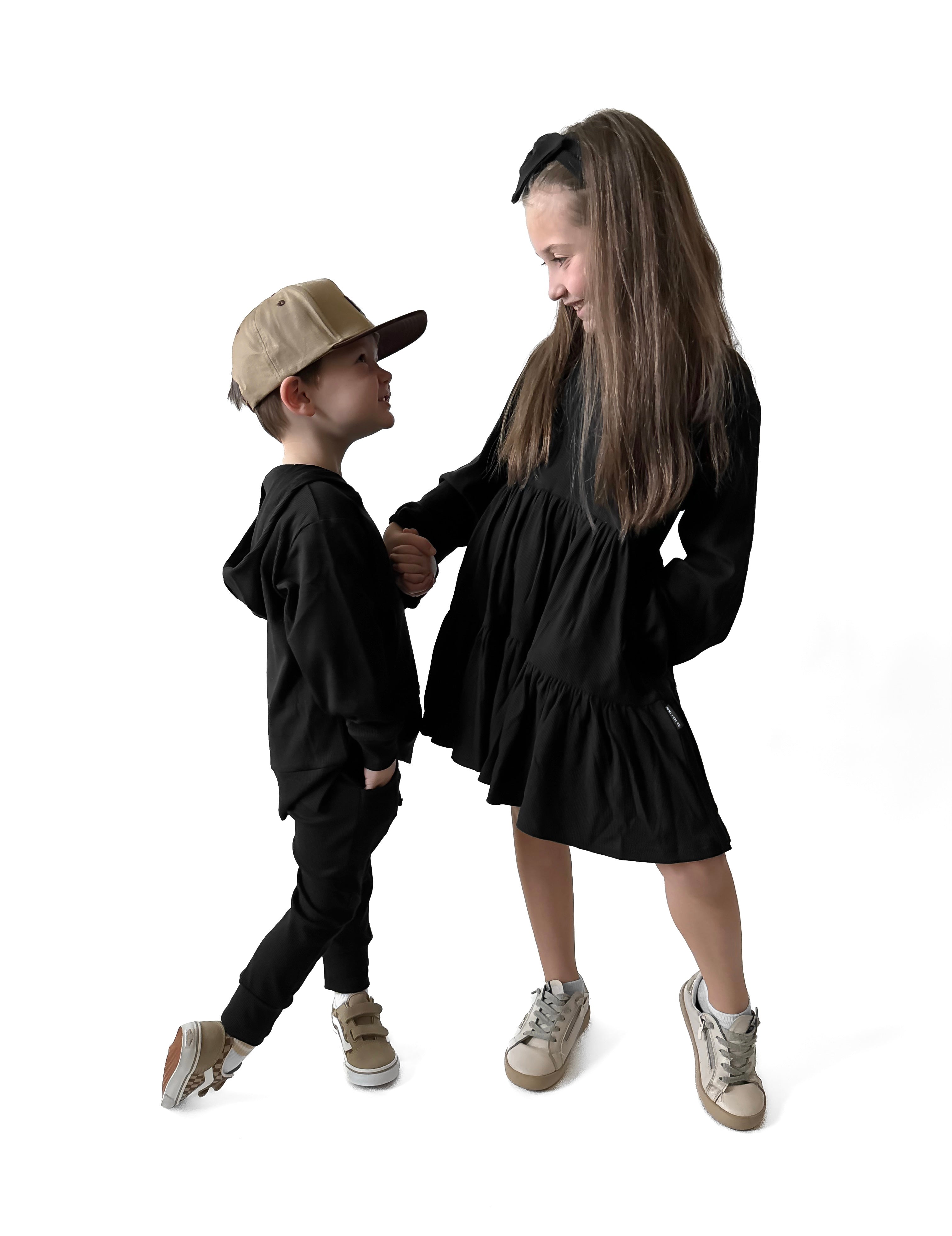 Bamboo Ribbed Dress - Black