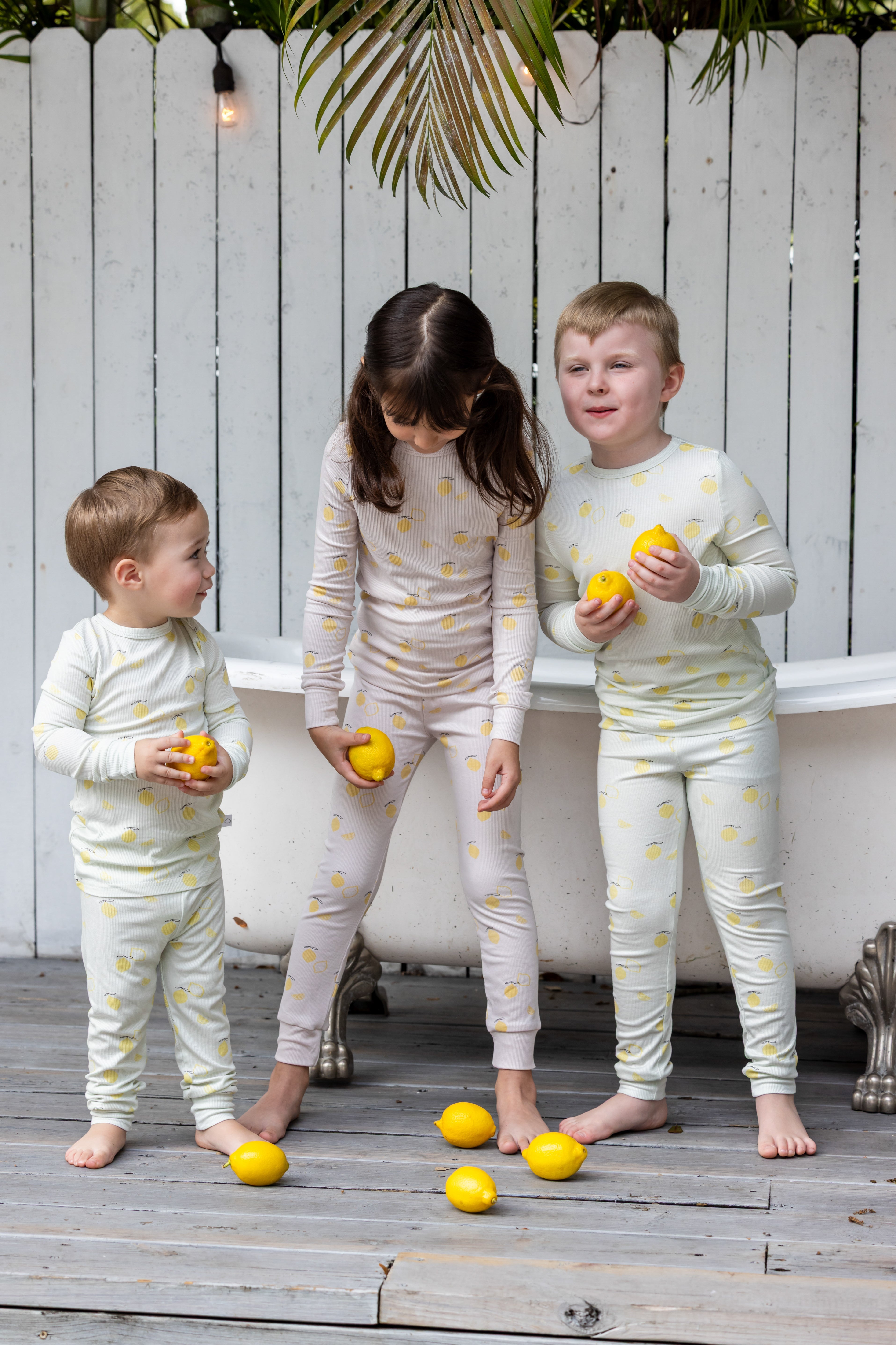 Lemon Print Pj- Pink