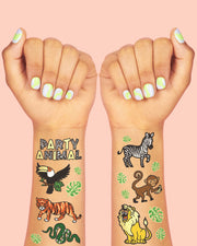 Party Animal Tats - 30 Foil Temporary Tattoos