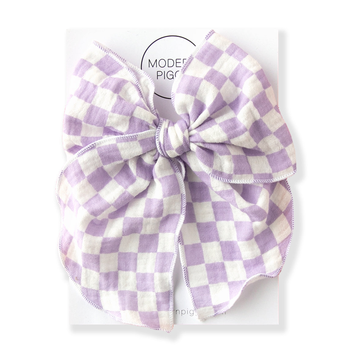 Checkerboard - Purple | Party Bow