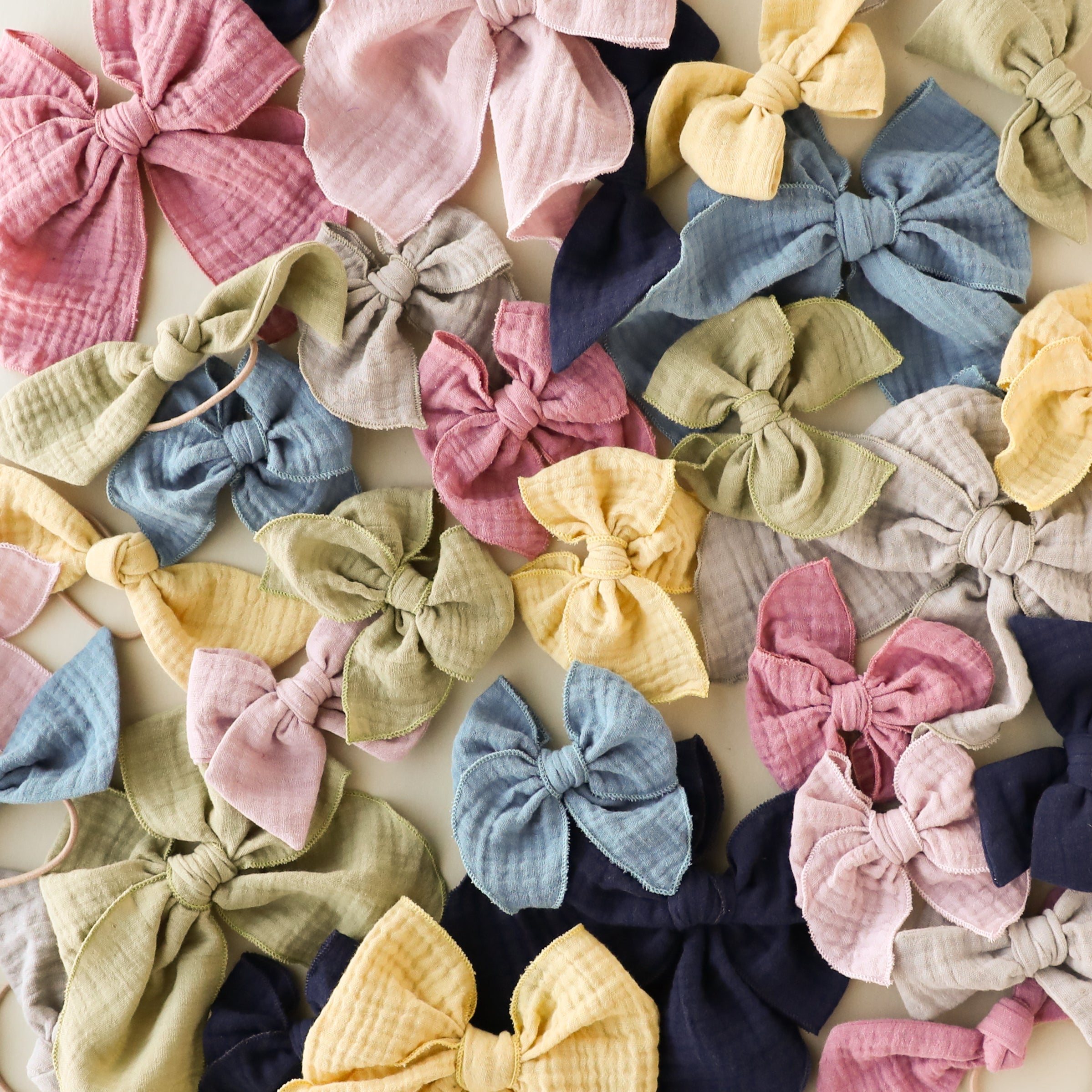 Mulberry | Gauze Oversized Hand-tied Bow