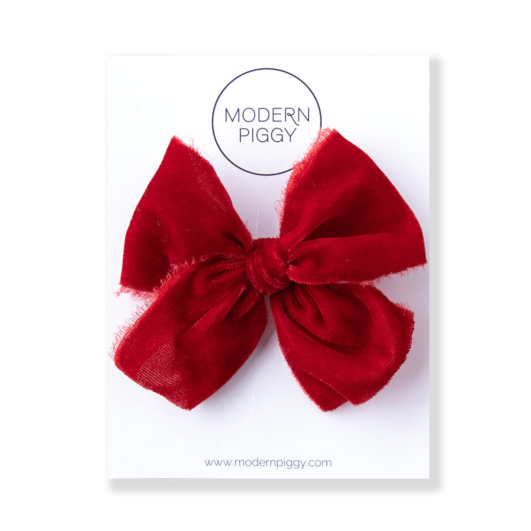 Crimson | Velvet Ribbon Bow