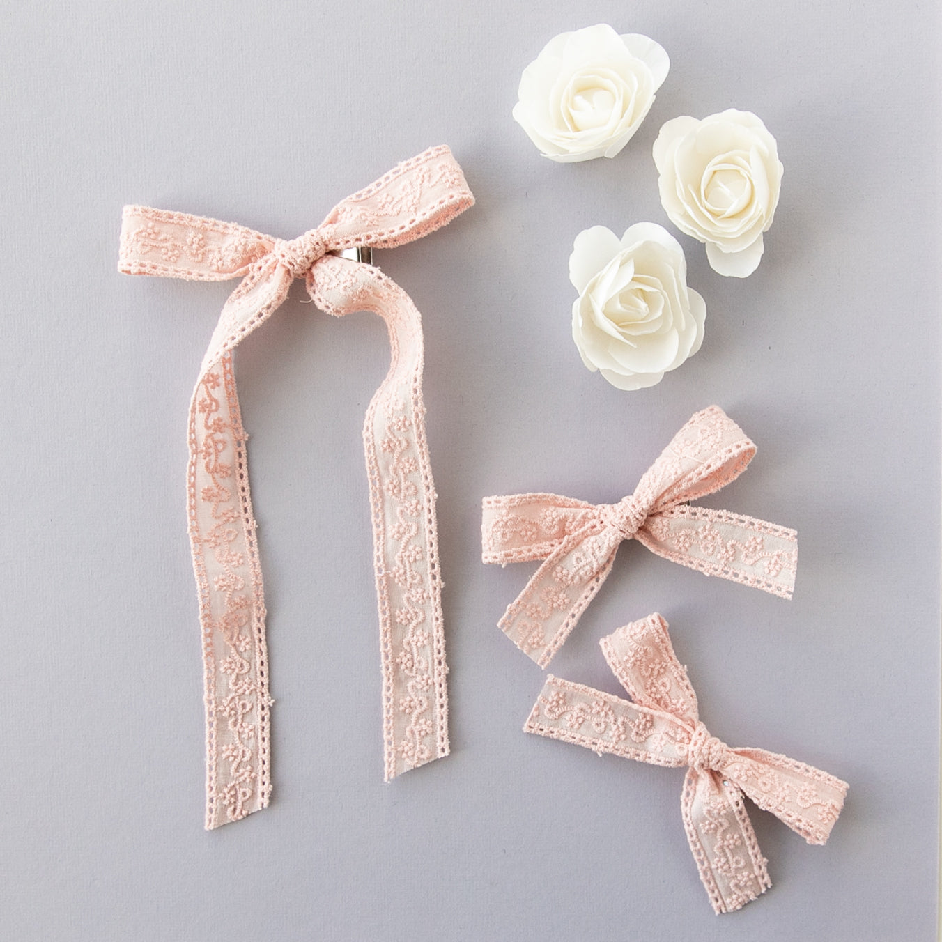 Lace | Pigtail Set - Ribbon Bow