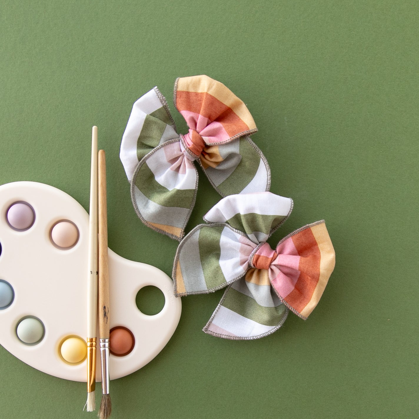 Paint The Rainbow | Pigtail Set - Petite Party Bow