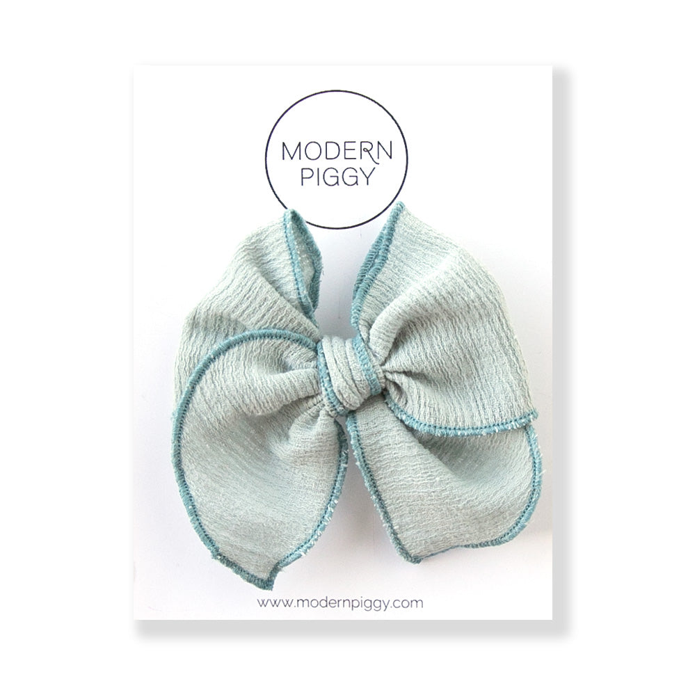 Misty Blue | Petite Party Bow