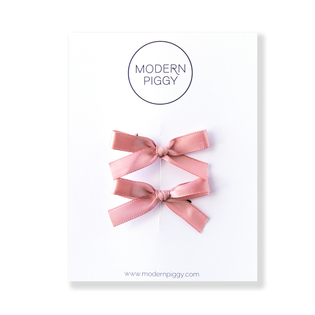 Dusty Rose | Mini Ribbon Bow Set