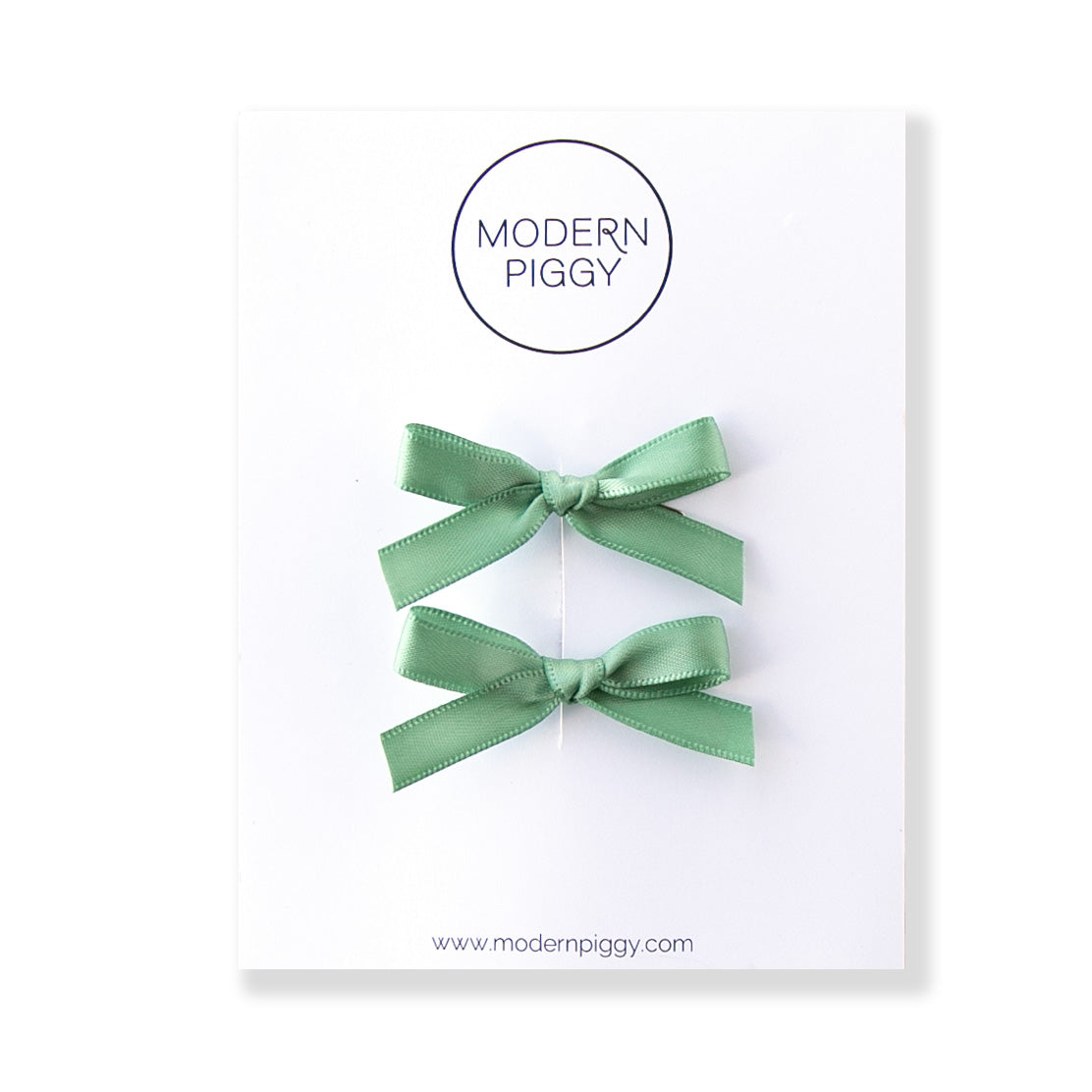 Sage | Mini Ribbon Bow Set