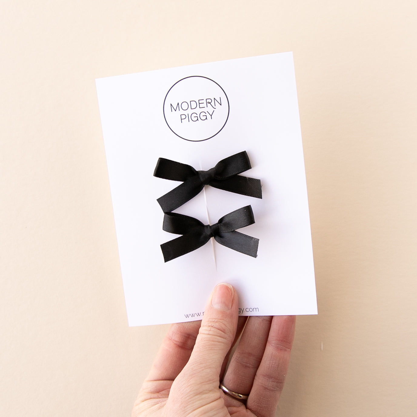 Black | Mini Ribbon Bow Set