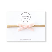 Baby Pink | Mini Ribbon Bow - Nylon Headband